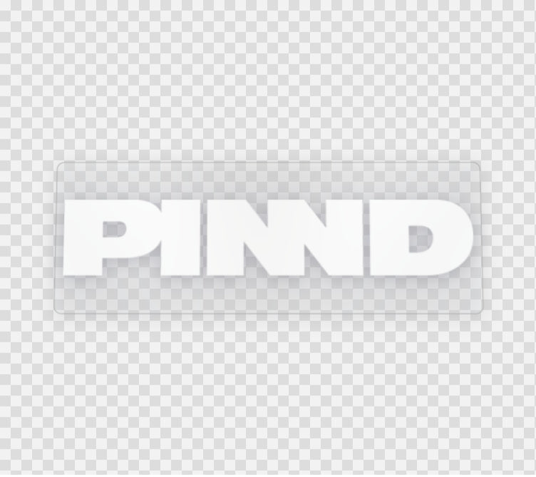 White PINND Logo Sticker