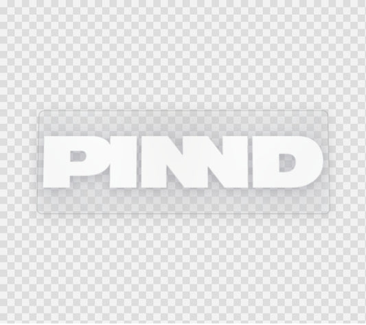 White PINND Logo Sticker